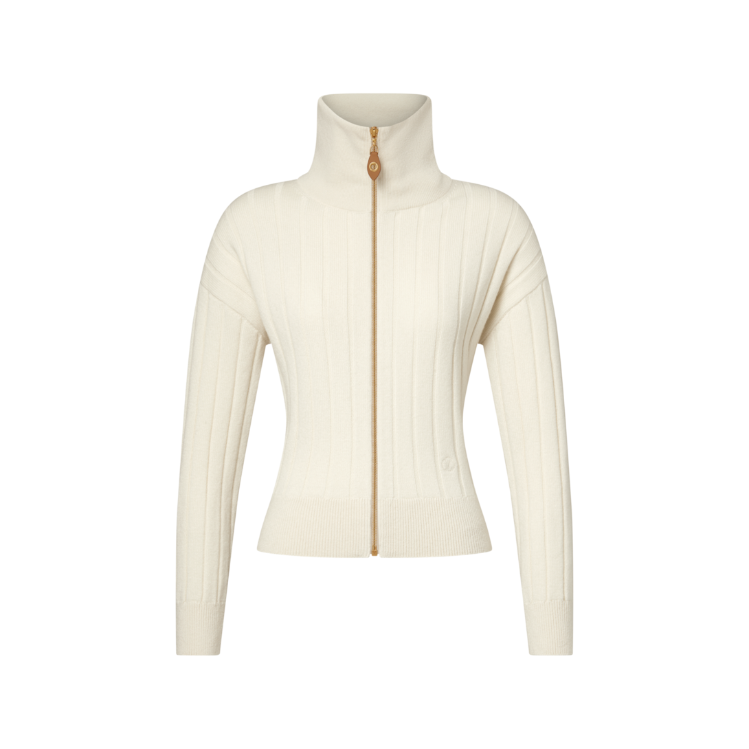 Ribbed-Knit Zip-Up Cardigan - Women - Ready-to-Wear | LOUIS VUITTON ®